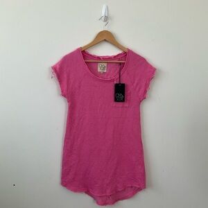 Chaser Tops Womens Small Pink Tunic  Streetwear New